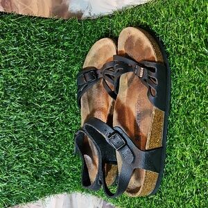 Birkenstock Bali black leather size 38 softbed